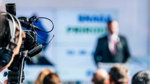 Video Outcomes event videographers filming at conference